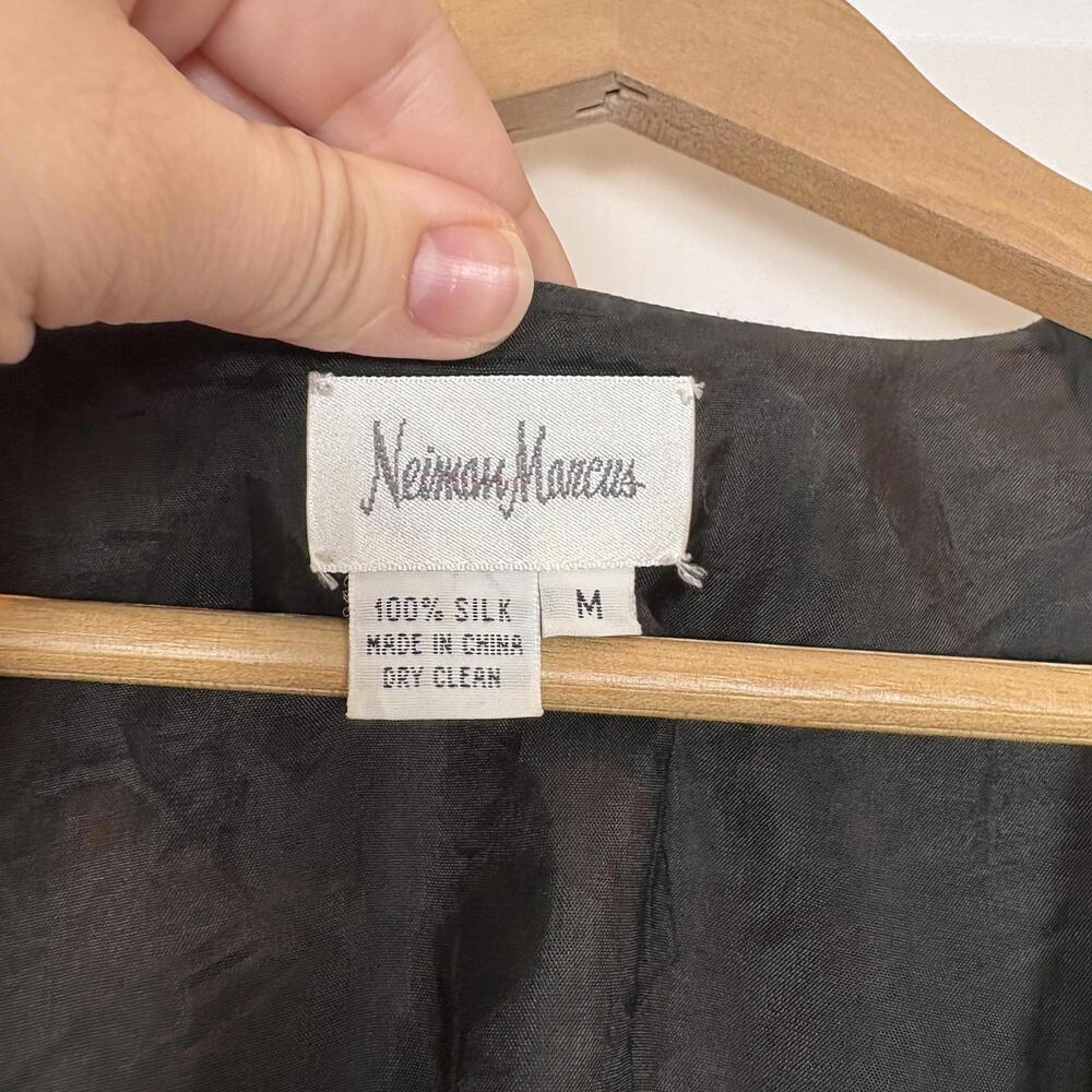 Vtg Neiman Marcus 100% Silk Size: M Men's Suit Jacket Vest View 5